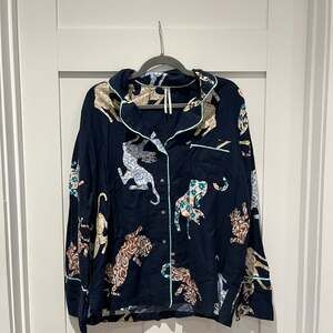 Anthropologie By Leopard Print Buttondown Pajama Top